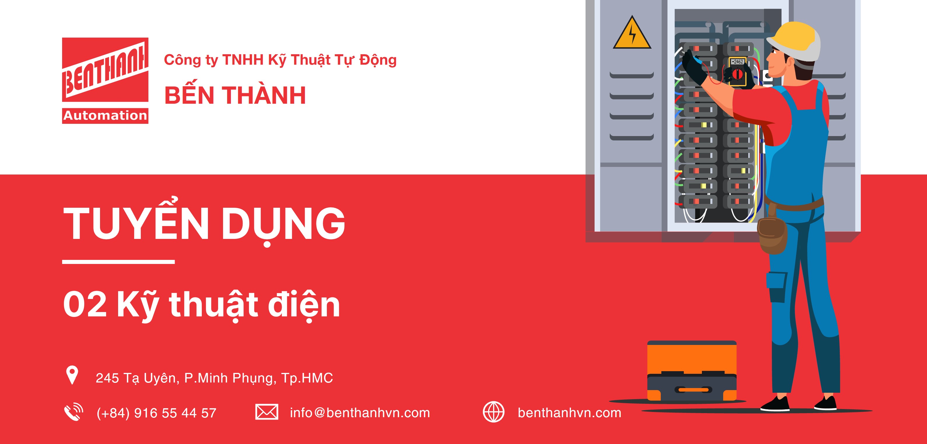 Tuyen dung 02 ky thuat dien