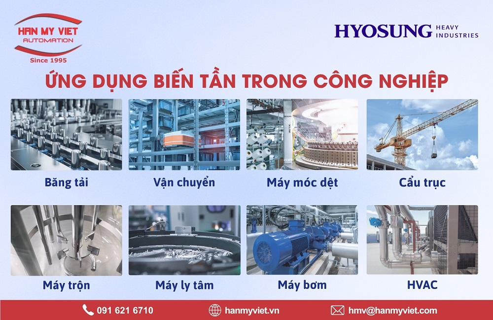 Một số ứng dụng của biến tần Hyosung trong công nghiệp